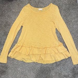 Altar’d State Yellow Long Sleeve Tee